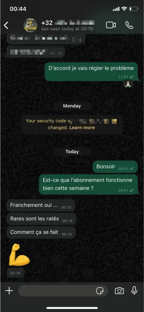 Avis client SubTV IPTV reçu sur WhatsApp (2)