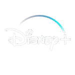 Disney+ logo with white script and a blue curved arc above it, representing the streaming service