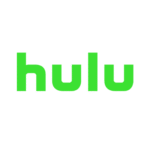 Hulu wordmark in lime-green on a dark green background, the brand’s logo text only.