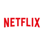 Netflix wordmark in red on a solid green background