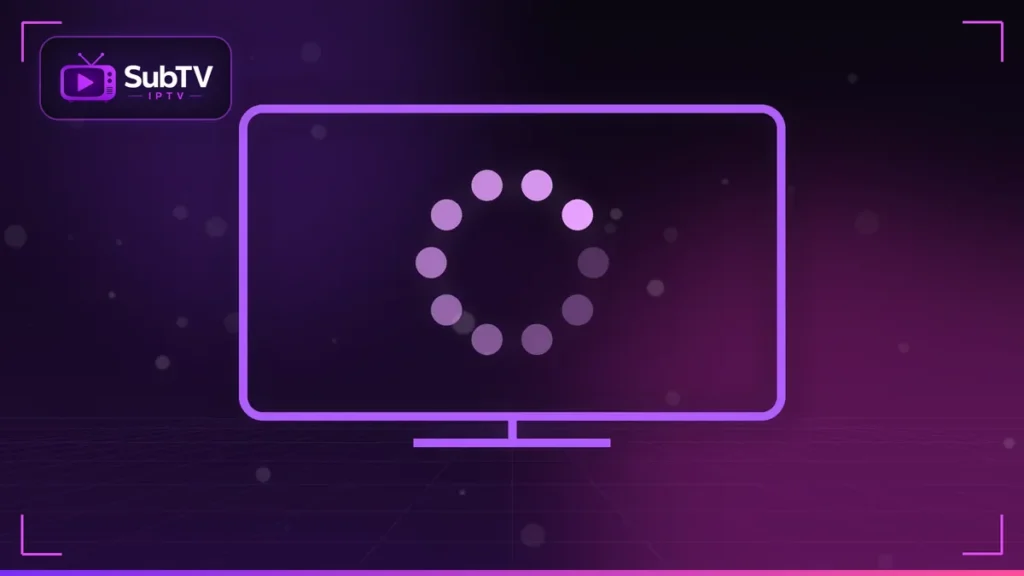 Iptv Qui Coupe Solutions - SubTV IPTV qui coupe – icône de chargement sur un téléviseur